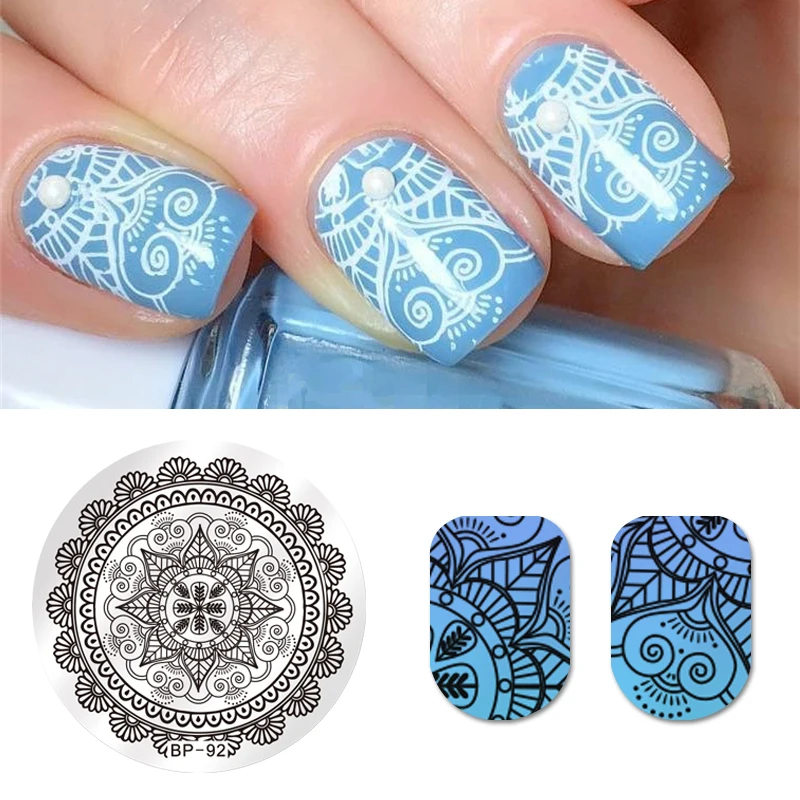 Круглый штамп BORN PRETTY для дизайна ногтей 5 см дизайн Arabesque печатная пластина