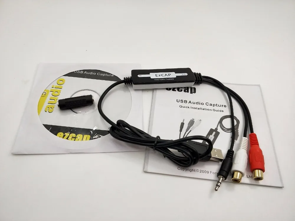 EZCAP USB аудио Захват рекордер 3 5 мм RCA R/L входные турникеты/кассетные ленты к MP3