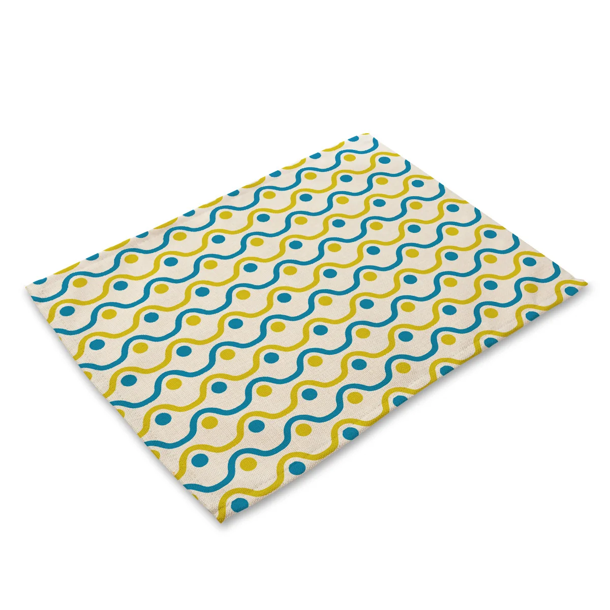 Abstract Geometric Pattern Table Mat Cotton Linen Place Mats for Dining Table Nordic Home Tea Party Decorations Kitchen Cup Mat