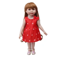 doll clothes red dress and skirt toy accessories 18 inch girl doll and 43 cm baby dolls c589