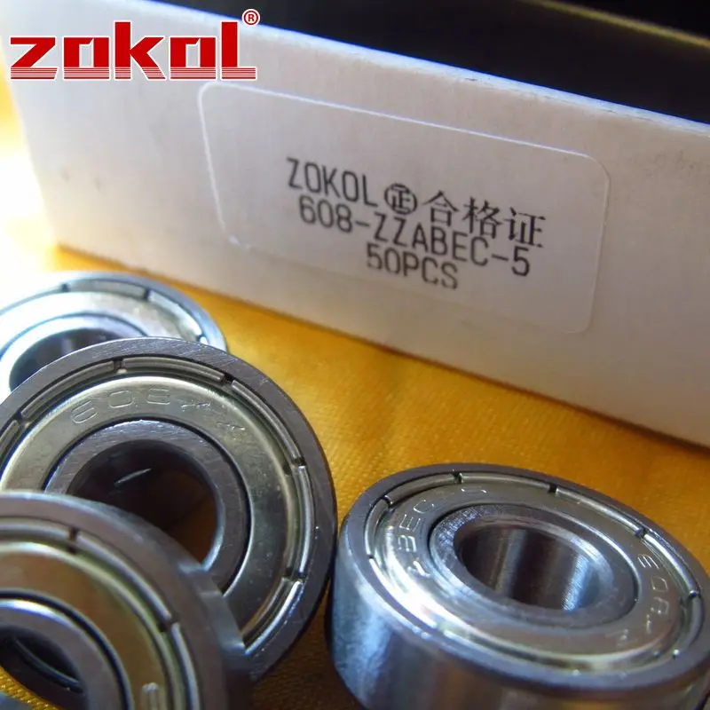 ZOKOL 608ZZ ABEC 5 подшипник ZZ 608 миниатюрный глубокий паз шариковый 8*22*7 мм|bearing 608|bearing
