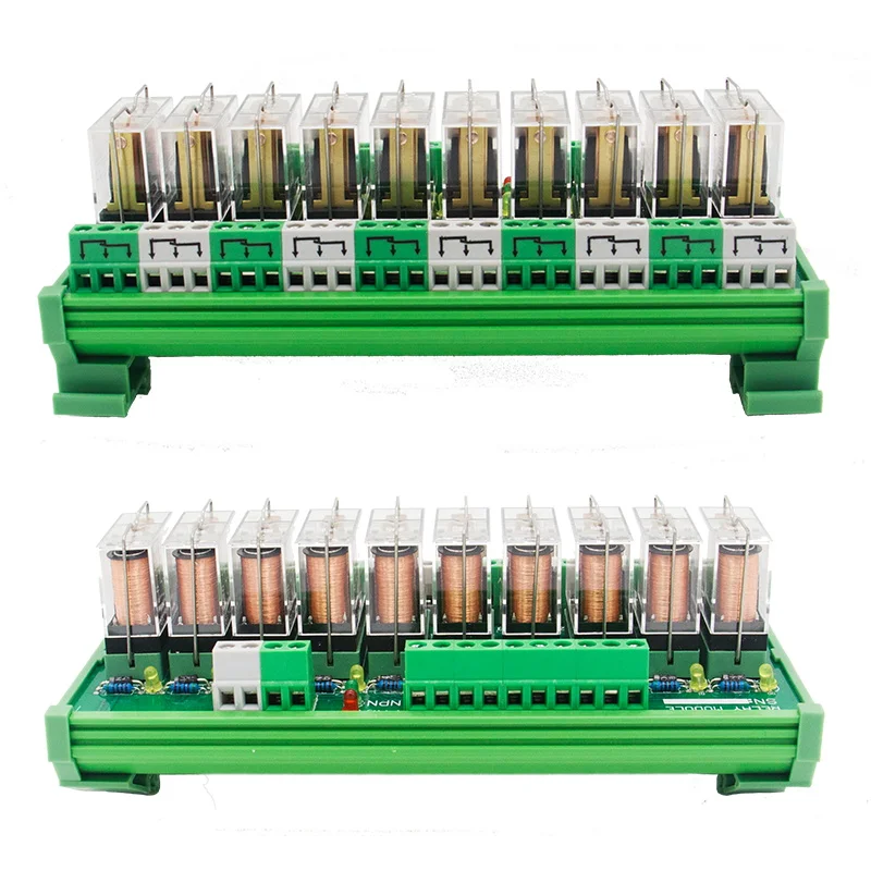 10-канальный 1 SPDT DIN рейку OMRON G2R 24V DC/AC интерфейс релейный модуль | Обустройство дома
