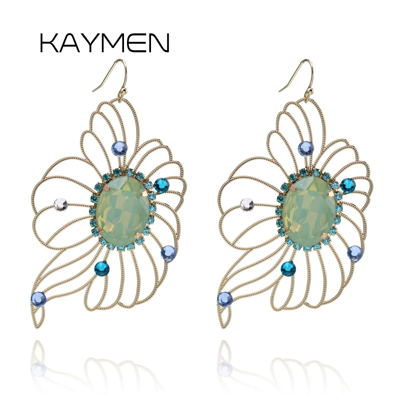 

KAYMEN New Arrival Gold Plating Hollow-out Butterfly Hook Drop Dangle Earrings For Women Fashion Statement Ear-ring Eardrop