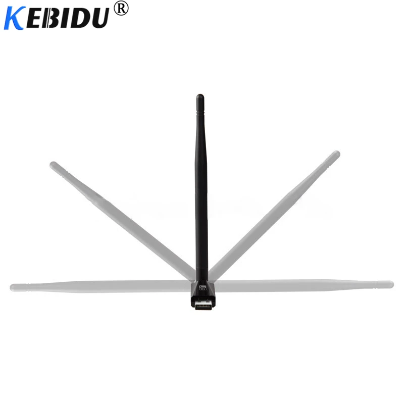 kebidu 150Mbps USB WiFi Wireless Network Adapter LAN Card 5db external with Antenna 802.11n/g/b High Speed for Laptop PC | Компьютеры и