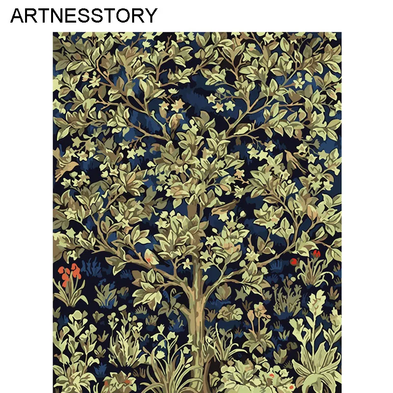 ARTNESSTORY Unframed живопись по номерам Дерево Счастья фотографии холст картины для