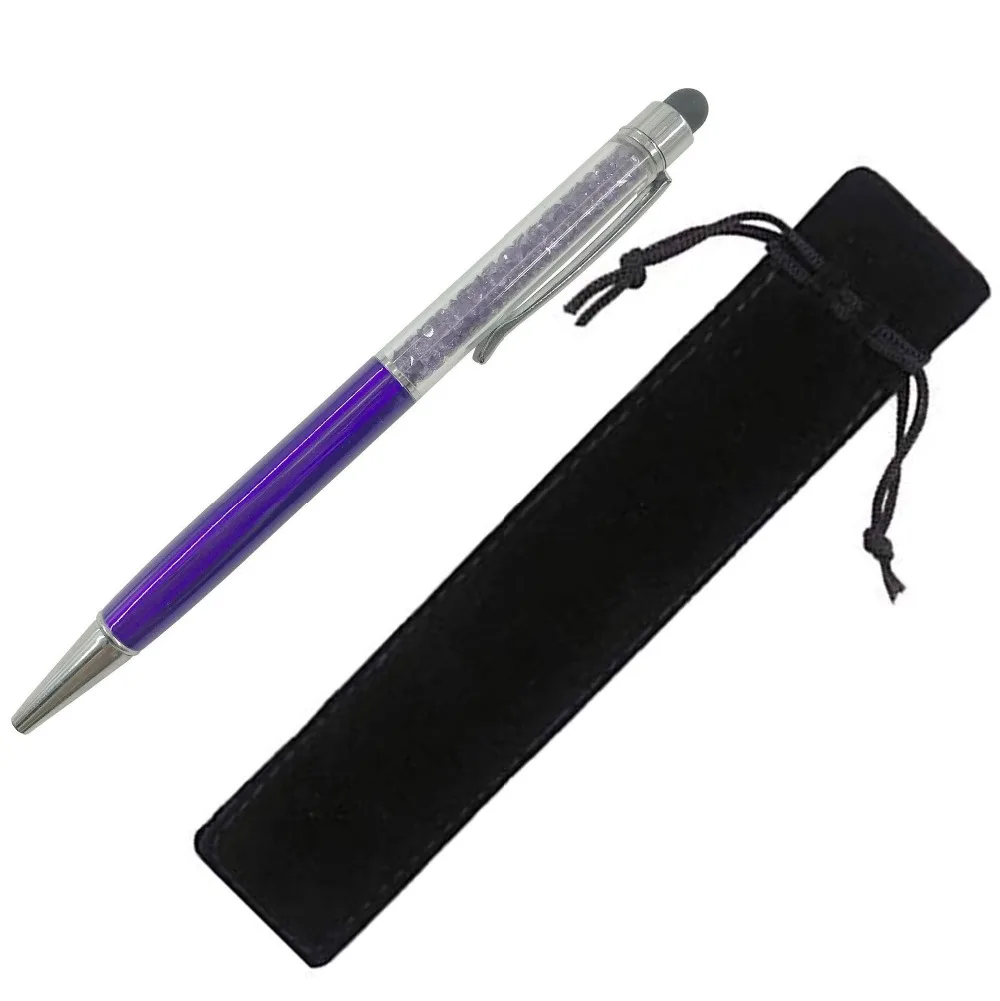 100 шт. гравировкой кристалл ручка-стилус со стразами шариковая ручка стилус для