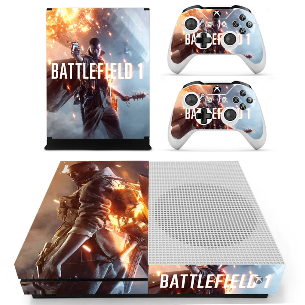 Поле боя 1 кожи Стикеры наклейка для Xbox One S консоли и контроллеры тонкий s