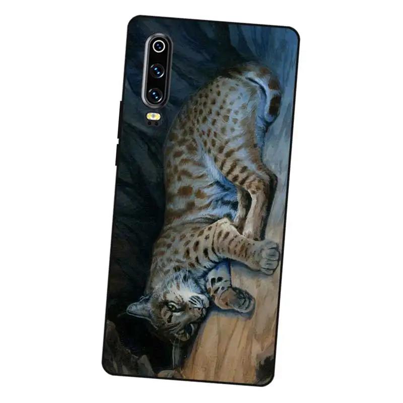 N440 Tiger Lion Animal Black Silicone Case Cover For Huawei P8 P9 P10 P20 P30 Lite Pro P Smart Plus 2017 2019 |