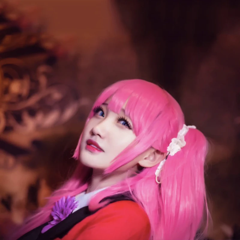 Аниме Comic Kakegurui косплей парик Yumemite Yumemi длинный розовый синтетический аксессуары