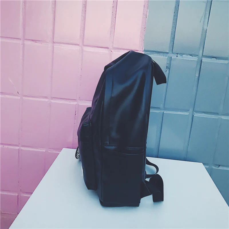 new college women floral embroidery school bags for boys bagpack mochila notebook black leather backpack men rucksacks girls | Багаж и