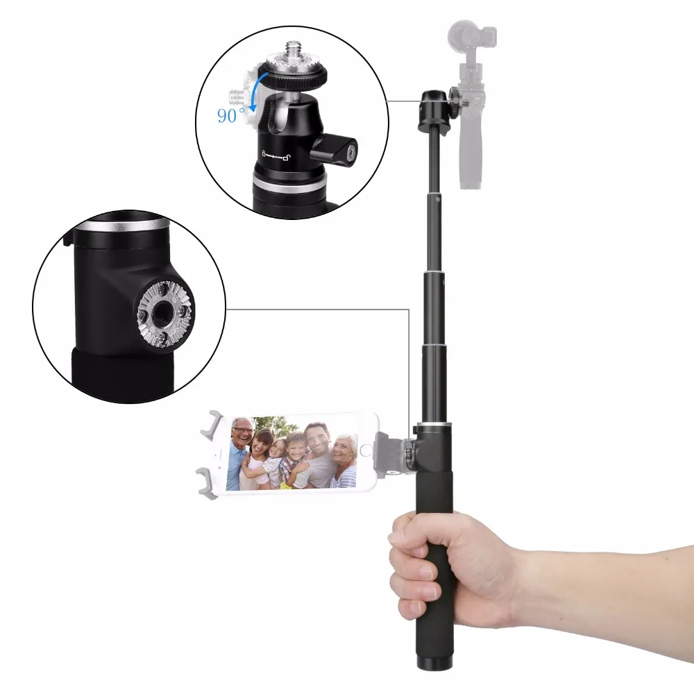 Селфи палка из алюминиевого сплава для экшн Камеры Gopro Hero монопод с держателем