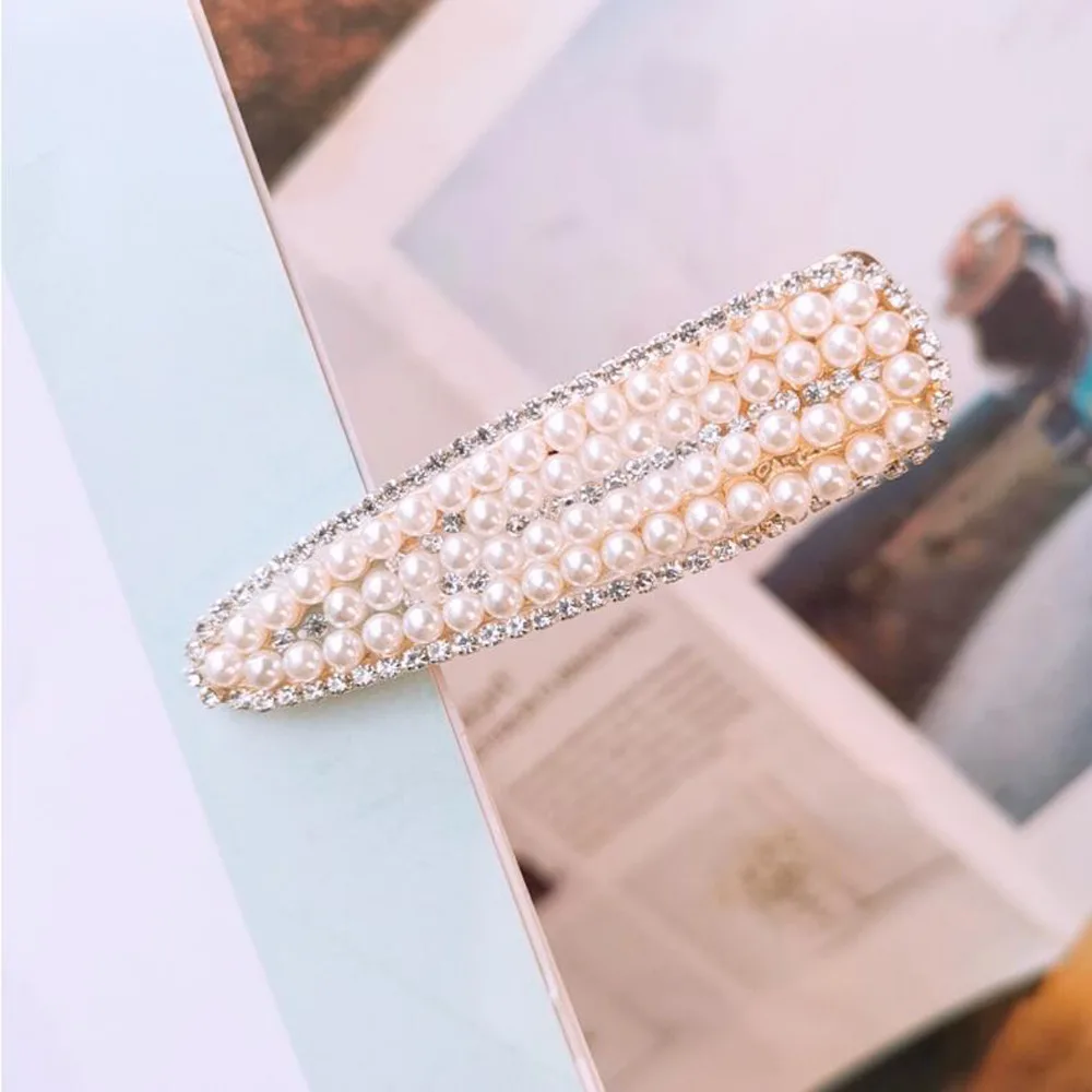 Модные взрослые заколки для волос - аксессуары для волос DIY с имитацией жемчуга, зажимы и ободки для женщин.