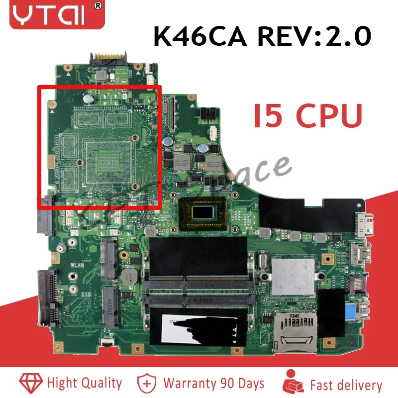 I5 cpu K46CA материнская плата для ASUS k46CB k46CM S46C A46C материнская плата для ноутбука K46CA материнская плата K46CA тест материнской платы ОК