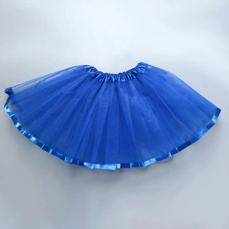Blue 2-7Y детская одежда для девочек детские юбки-пачки танцевальная балетная юбка из прозрачной ткани бальное платье принцессы для маленьких девочек, один размер A328 - Цвет: Blue