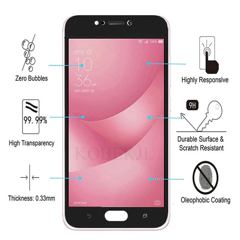 Для Asus Zenfone 4 Max ZC520KL закаленное стекло Защита экрана для ZC 520KL X00HD полное покрытие