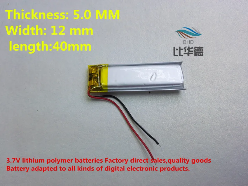 (Бесплатная доставка) 3 7 V литий полимерный аккумулятор 501240 220mAh точка чтения ручка