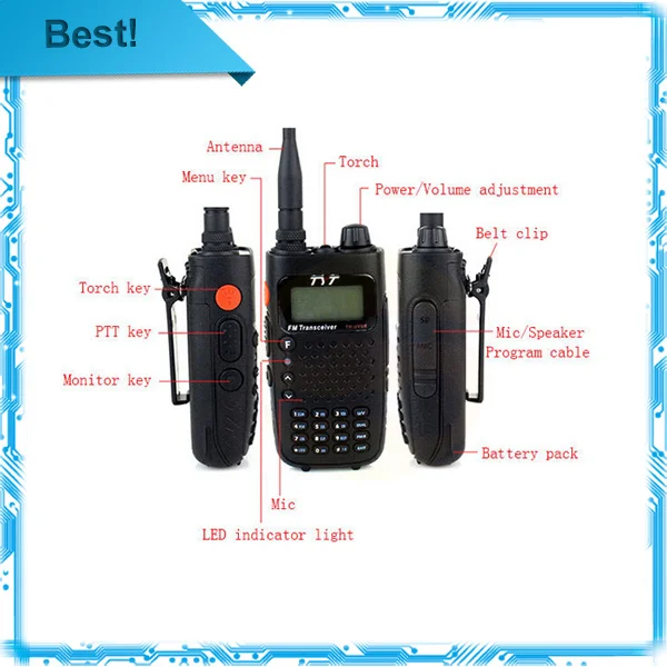 Двухканальные рации TYT TH-UV6R 5 Вт 256CH VHF + UHF 8 группа скремблер Dual Band двойной дисплей