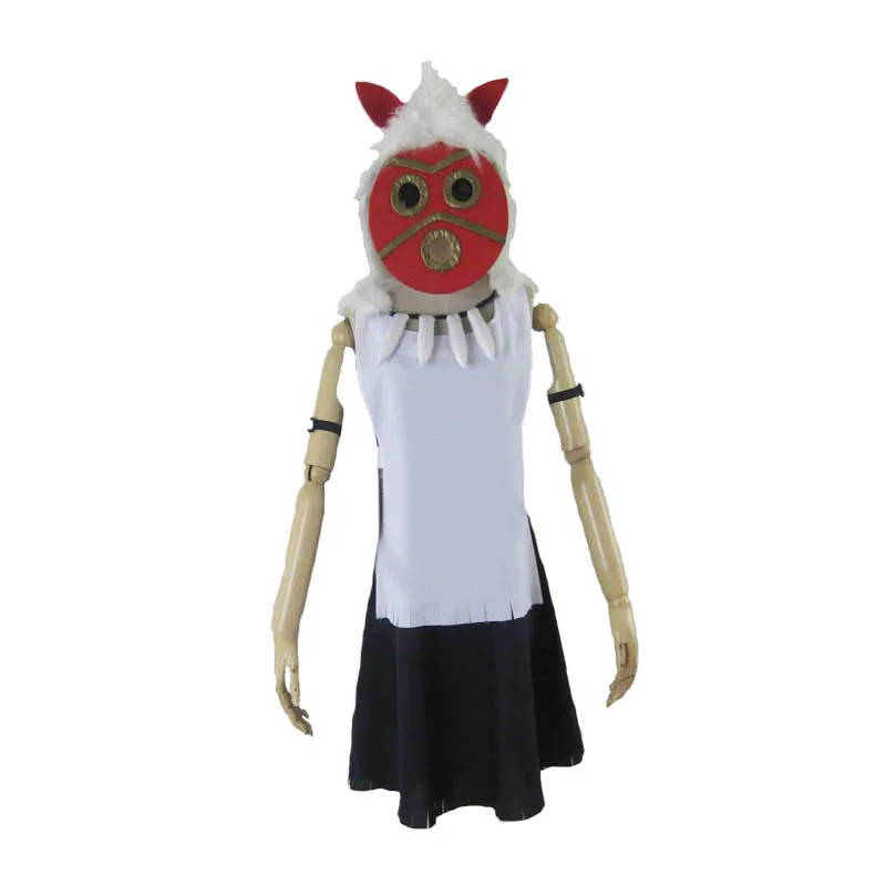 

Косплей Костюм принцессы Mononoke Hime San Женская одежда с маской 11
