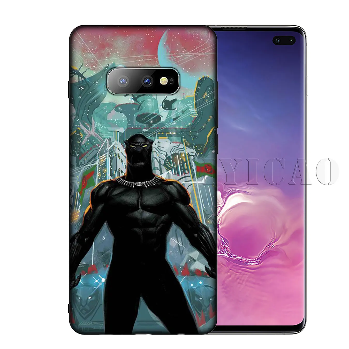 IYICAO Черная пантера Marvel Мягкий силиконовый чехол для телефона Samsung Galaxy S20 Ultra S10 Lite S9