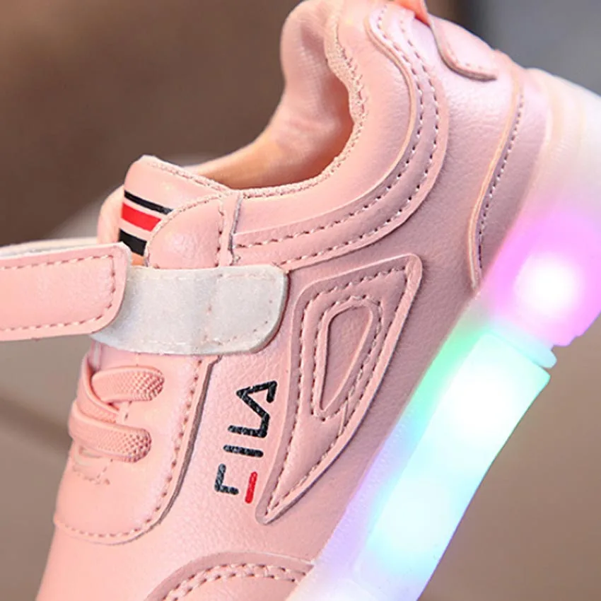 Новинка весны светодио дный LED Спортивная обувь модные для девочек малышей