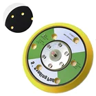 Профессиональная 5-дюймовая 12000 об.мин двухсторонняя орбитальная шлифовальная площадка с 6 отверстиями и шероховатой поверхностью для пневматических шлифовальных машин