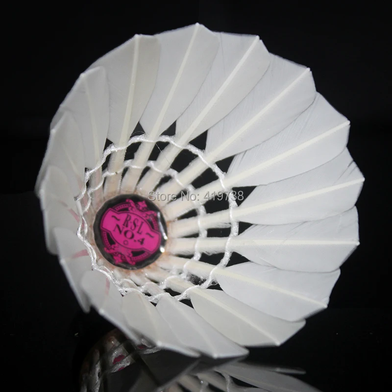 Оригинальный Волан RSL РГБ NO.4 воланы для бадминтона Высший сорт с утиным пером