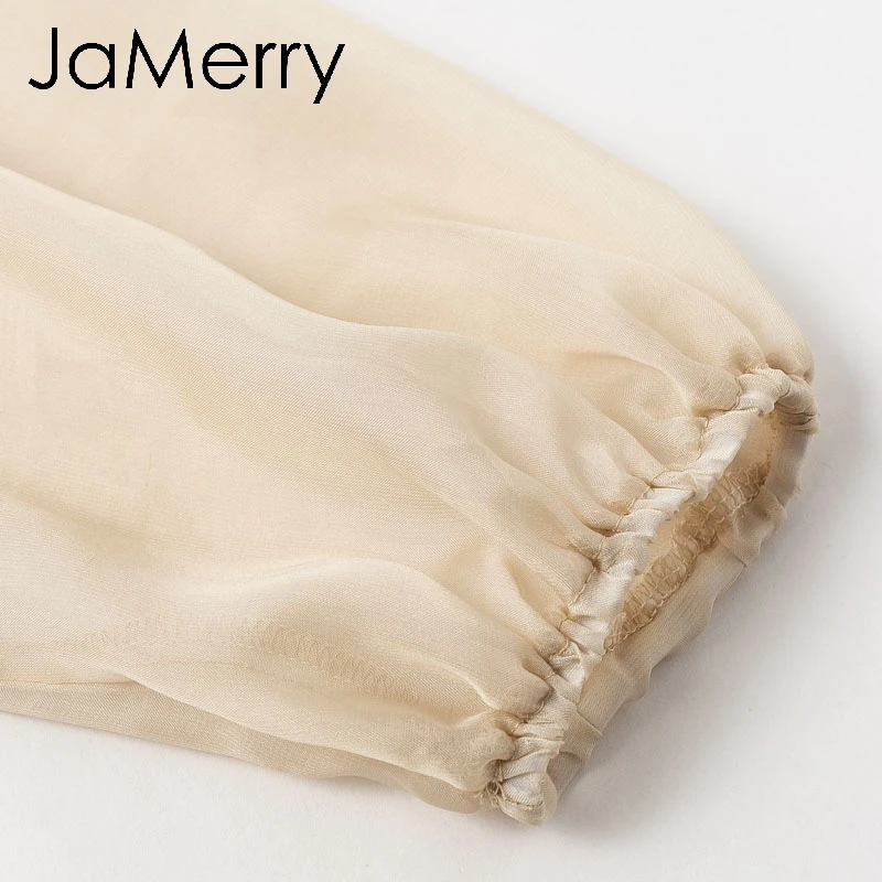 Женское короткое платье с оборками JaMerry элегантное вечернее мини длинным рукавом