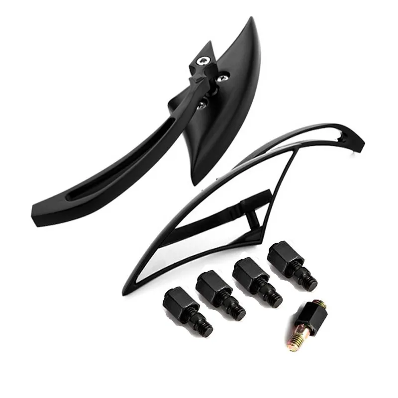 Мотоциклетное боковое зеркало заднего вида 2 шт. для Harley Sportster Dyna Softail BLACK Spear