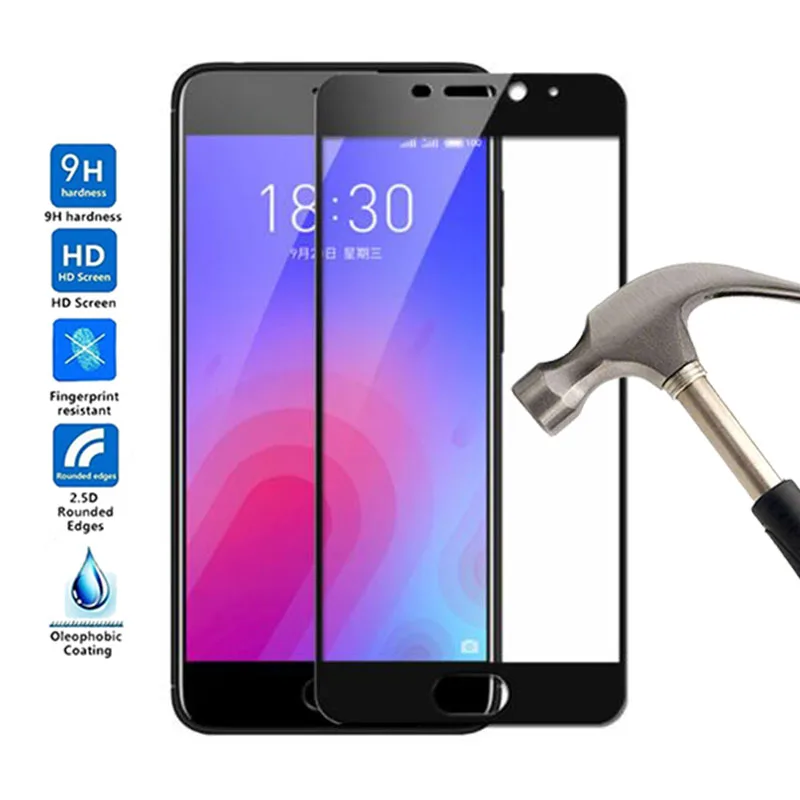 Для Meizu Meilan 6 защитная пленка из закаленного стекла премиум класса 9h с полным
