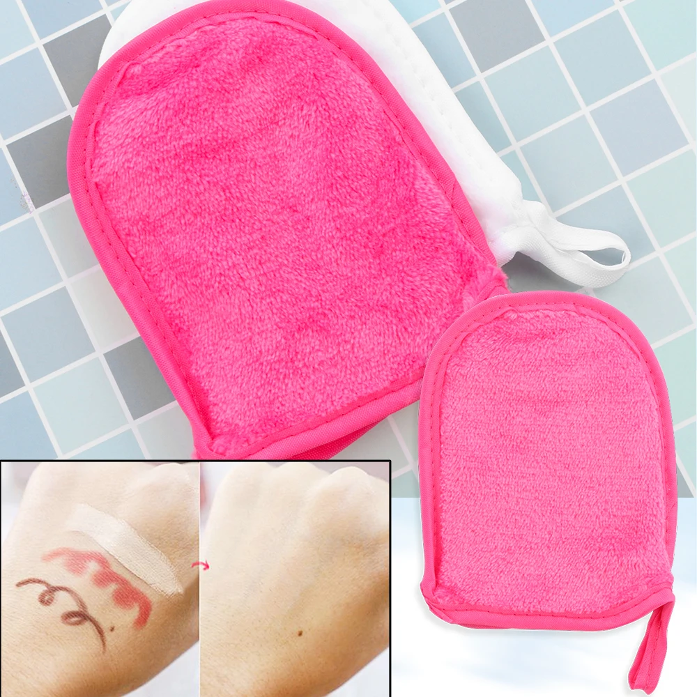 1PC 13*10cm Reusable Microfiber Facial Cloth Face Towel Makeup Remover Cleansing Glove Beauty Face Care Towel Cosmetic Puff