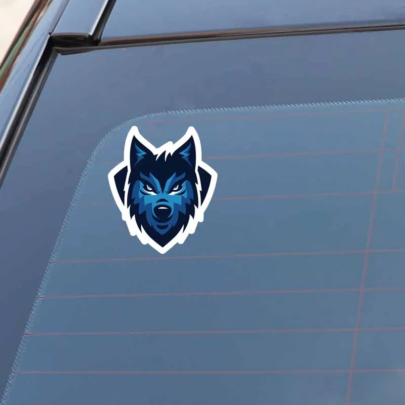 

YJZT 13.5CM*16CM Simple Gradient Wolf PVC Motorcycle Car Styling Car Sticker Decal 5-0860