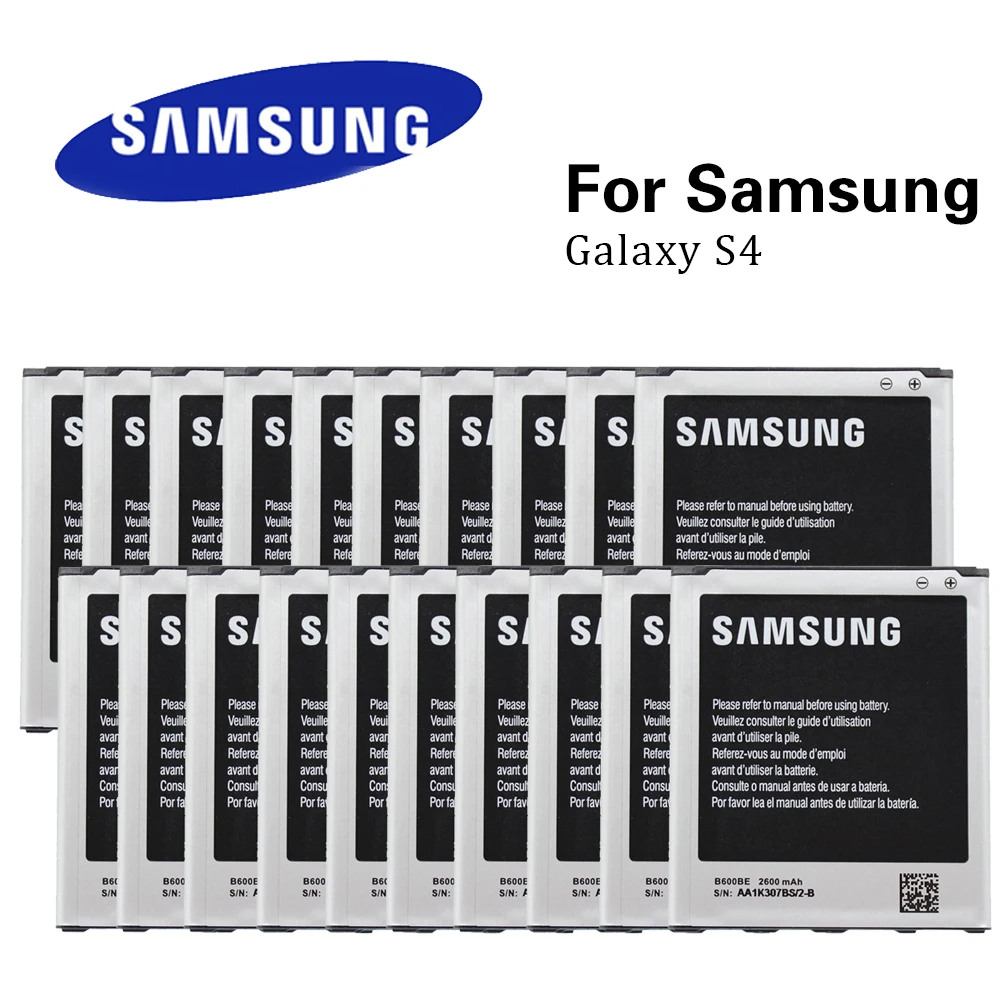20 шт Оригинальные аккумуляторы B600BE для Samsung Galaxy S4 i9500 i9505 i337 i545 i9295 e330s B600BU B600BC 2600 мАч