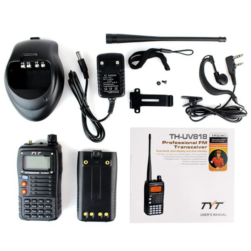 

10 шт. иди и болтай Walkie Talkie TYT TH-UV818 5W VHF 136-174 МГц/UHF 400-470 МГц 128 памяти CH радиостанции VOX FM Dual Band Дисплей Портативный радио