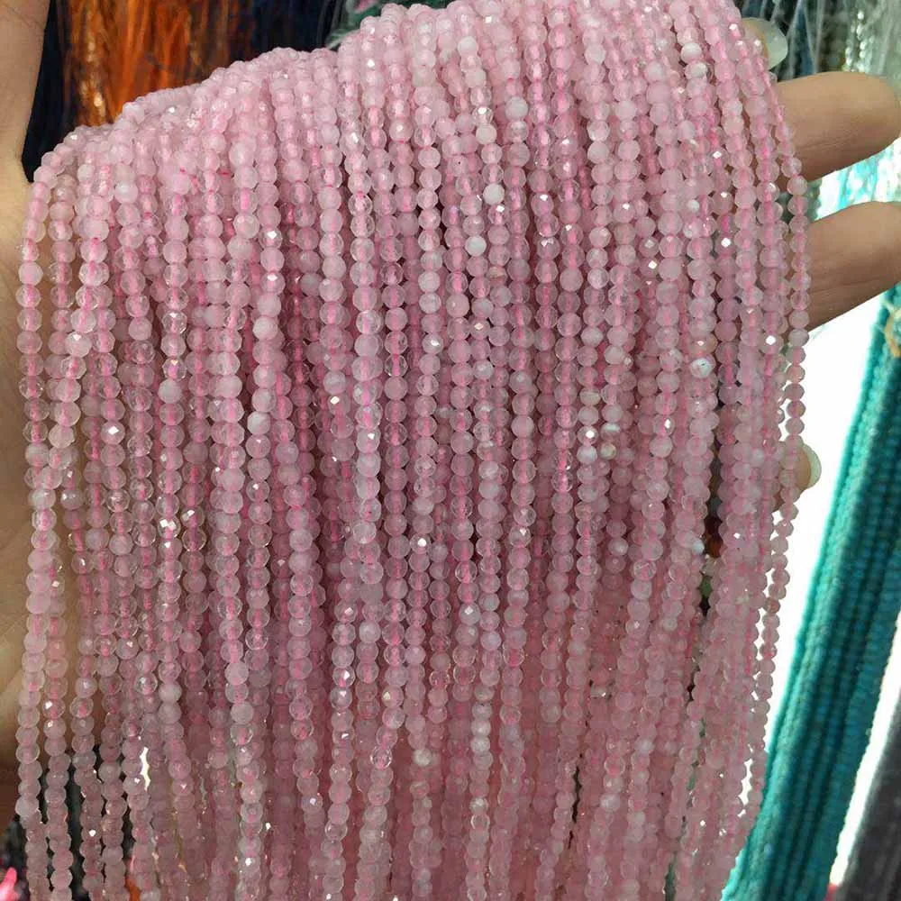 Мелкий Бисер Бусы из натурального камня аметистом 3 мм сечением свободные бусины