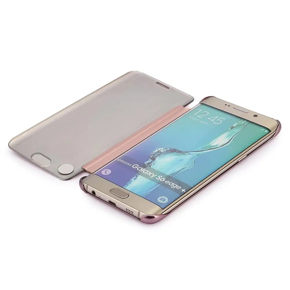 Новый флип чехол для телефона с умным зеркалом Samsung Galaxy S6 Edge Plus прозрачный задней