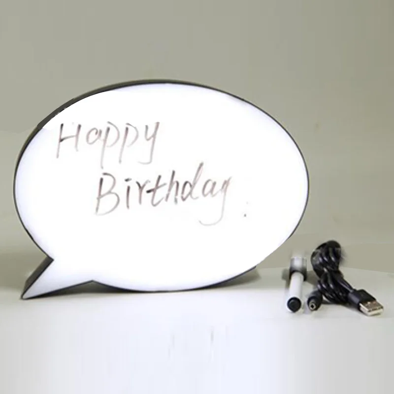 Q type message light box DIY creative fashion can wipe birthday party confession Christmas carnival toy LED supplies | Лампы и