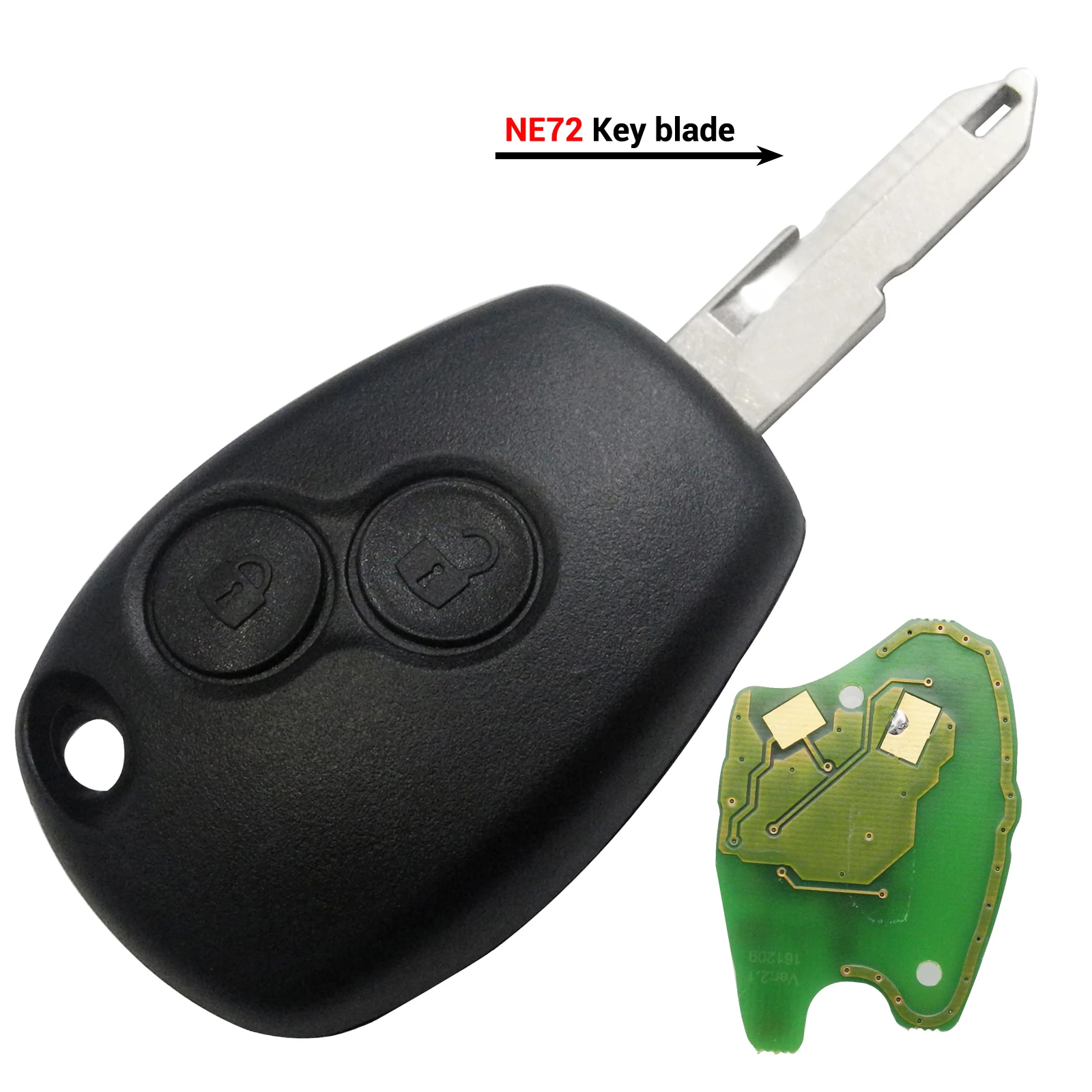 Ne2 Jingyuqin 2 кнопки дистанционного ключа для Renault Duster модус Клио 3 Twingo DACIA Logan Sandero Kangoo 433 МГц PCF7947 PCF7947 чип - Количество кнопок: Ne2