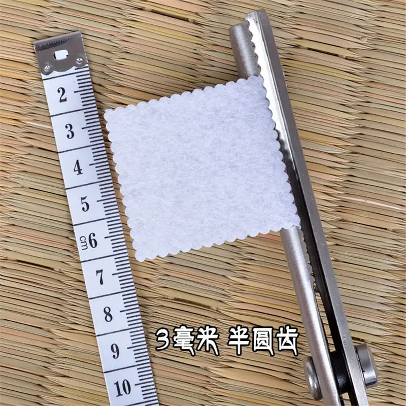 3MM Round Сделай Сам несессеры ткань образец ткани ножницы пинкинг ножницы швейная ткань ремесло портняжное лоскутное ручной инструмент - Цвет: 3MM Round