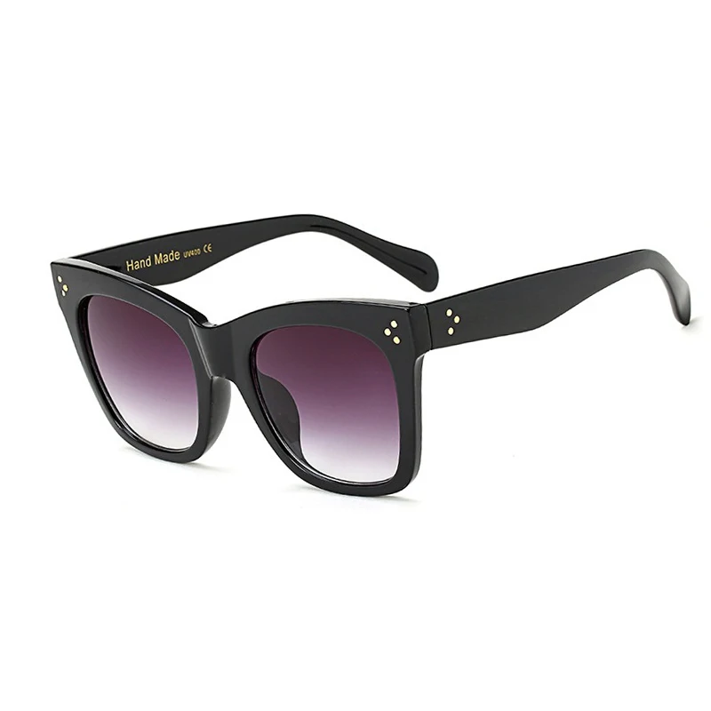 fashion square солнцезащитные очки женщины cat eye люксовый бренд большие черные солнцезащитные очки зеркало оттенки óculos lunette femme