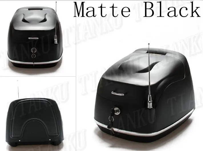 Матовый черный Жесткий задний ящик для хранения багажник мотоцикла уличного