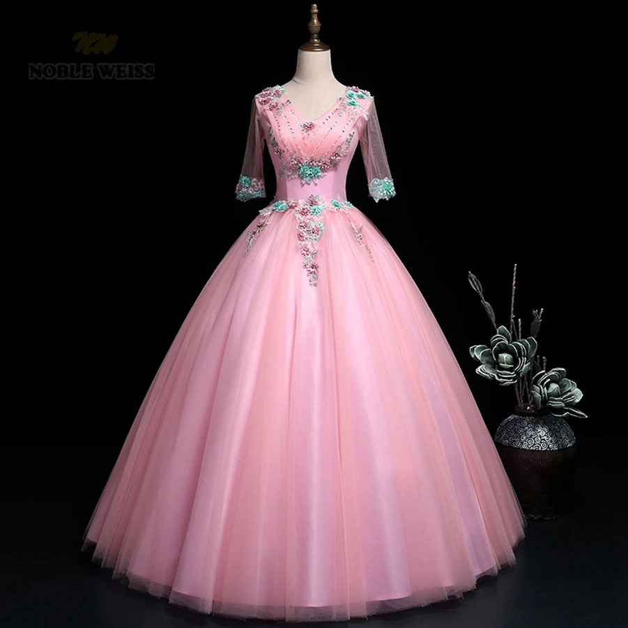 Платья для выпускного вечера с v-образным вырезом из розового тюля vestidos de festa