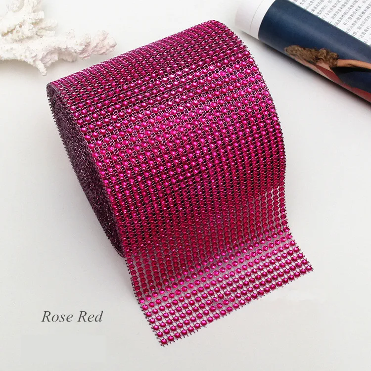 1 ярд x 12 см Широкая Многоцветная кристаллическая сетчатая Стразы Лента для