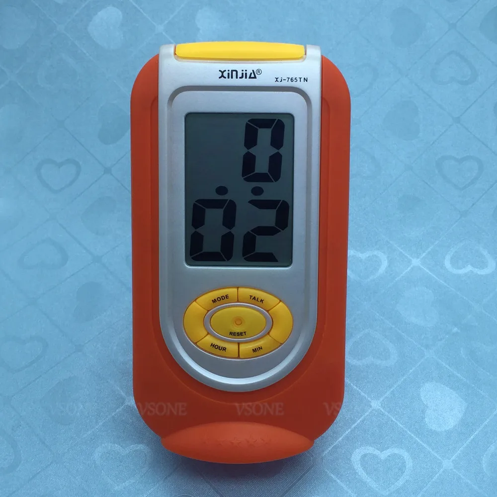 Русскоговорящий будильник с ЖК экраном цифровой желтый черный и оранжевый|russian