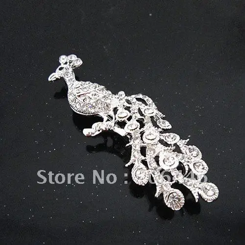 2 8 дюймовая Хрустальная брошь с павлином СВЕРКАЮЩИЕ СЕРЕБРЯНЫЕ подарки для мамы |