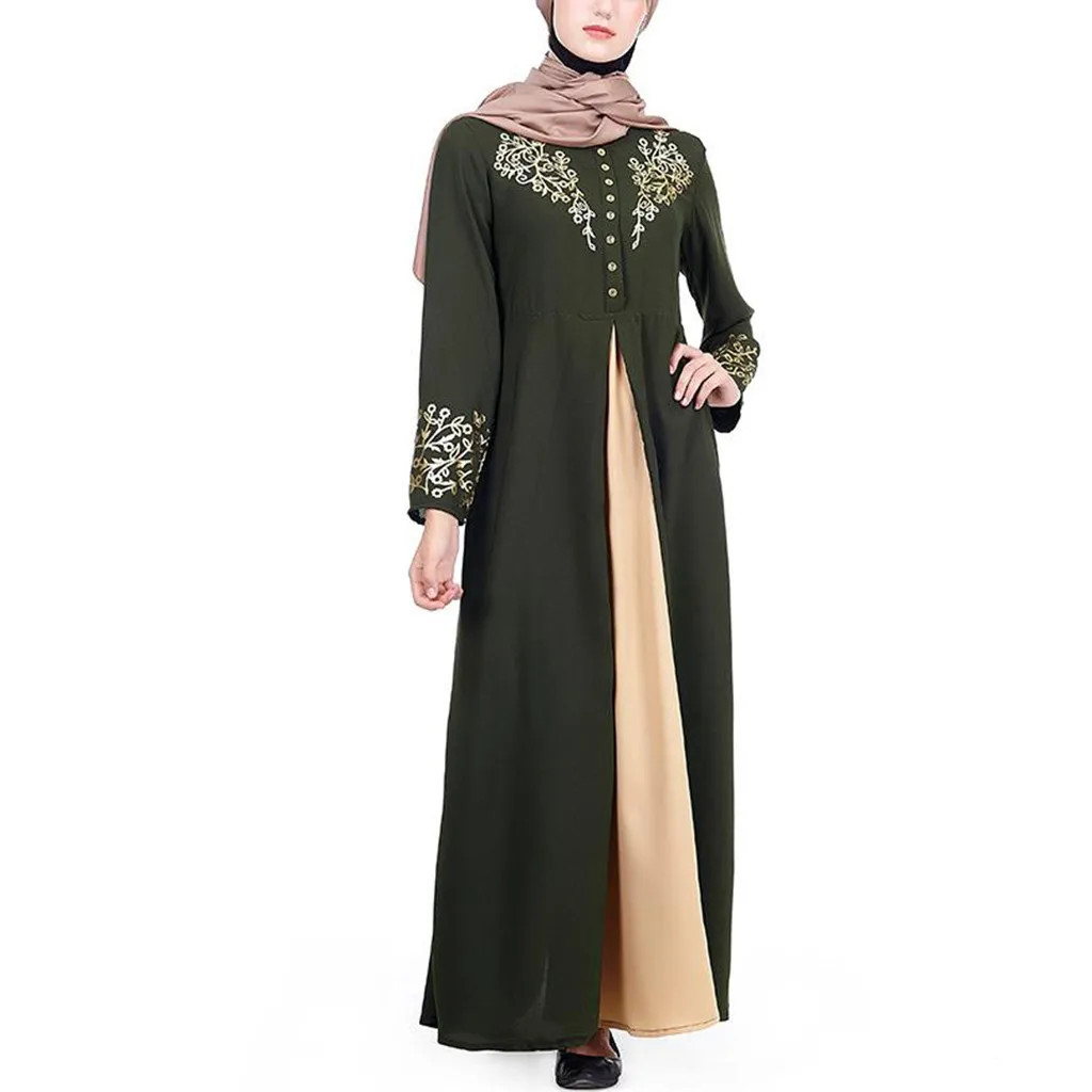 Дубай Кафтан платье мусульманвечерние абайя MyBatua Abaya с хиджабом цзилбаб