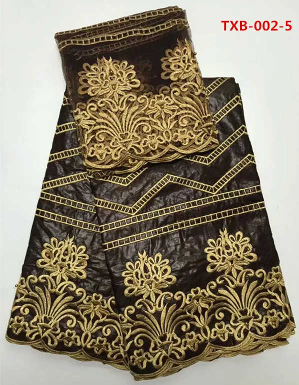 (5 ярдов/серия) новинка 2017 Базен Riche Getzner ткани белого цвета с золотой вышивкой для