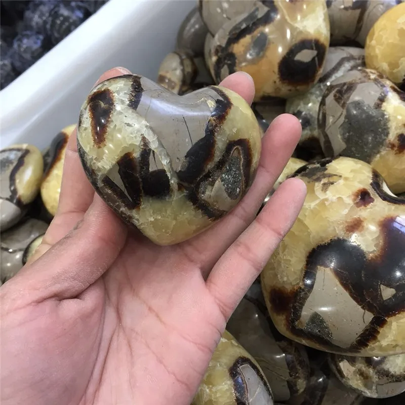 drop shipping love gemstone natural septarium crystal heart reiki healing septarian meditation as gift | Дом и сад