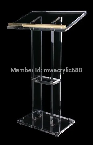 

Free Shipping Popularity Beautiful Firm Modern Design Cheap Clear Acrylic Lectern