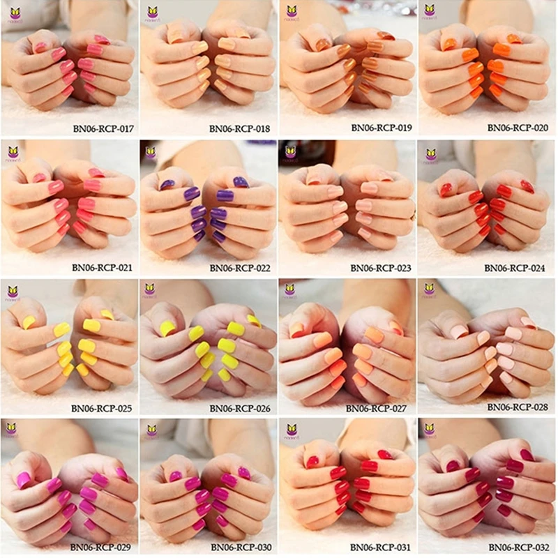 CLAVUZ False Nails Tips Press On Manicure Gel Polish fake nails Nail Art Design Short Length Artificial | Красота и здоровье