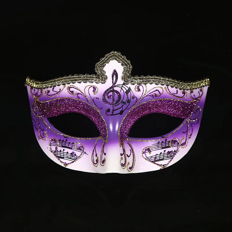 GNHYLL новая золотая Маскарадная маска Mardi Gras Note маска для женщин Венецианская маска Половина лица Венецианский шар маска для Хэллоуина Рождество